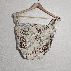 NWT Manier De Voir Tapestry Corset Top